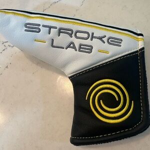 Odyssey Golf Stroke Lab Putter Cover Large Blade White Black Magnetic Headcover